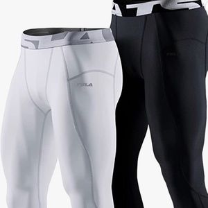 TSLA Men's 3/4 (capri length) Compression Pants